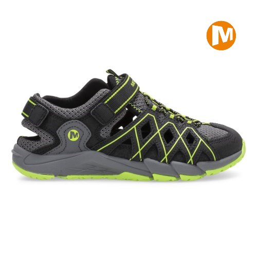 Merrell Hydro Quench Sandalen Kinder Grau/Schwarz [DE-PFIYK]